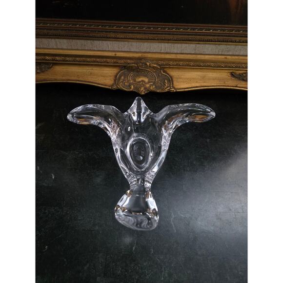 Vintage 1950s-70s Kanawha UV Reactive Freeform Art Glass Bird Dish 8.25" - Picture 6 of 8